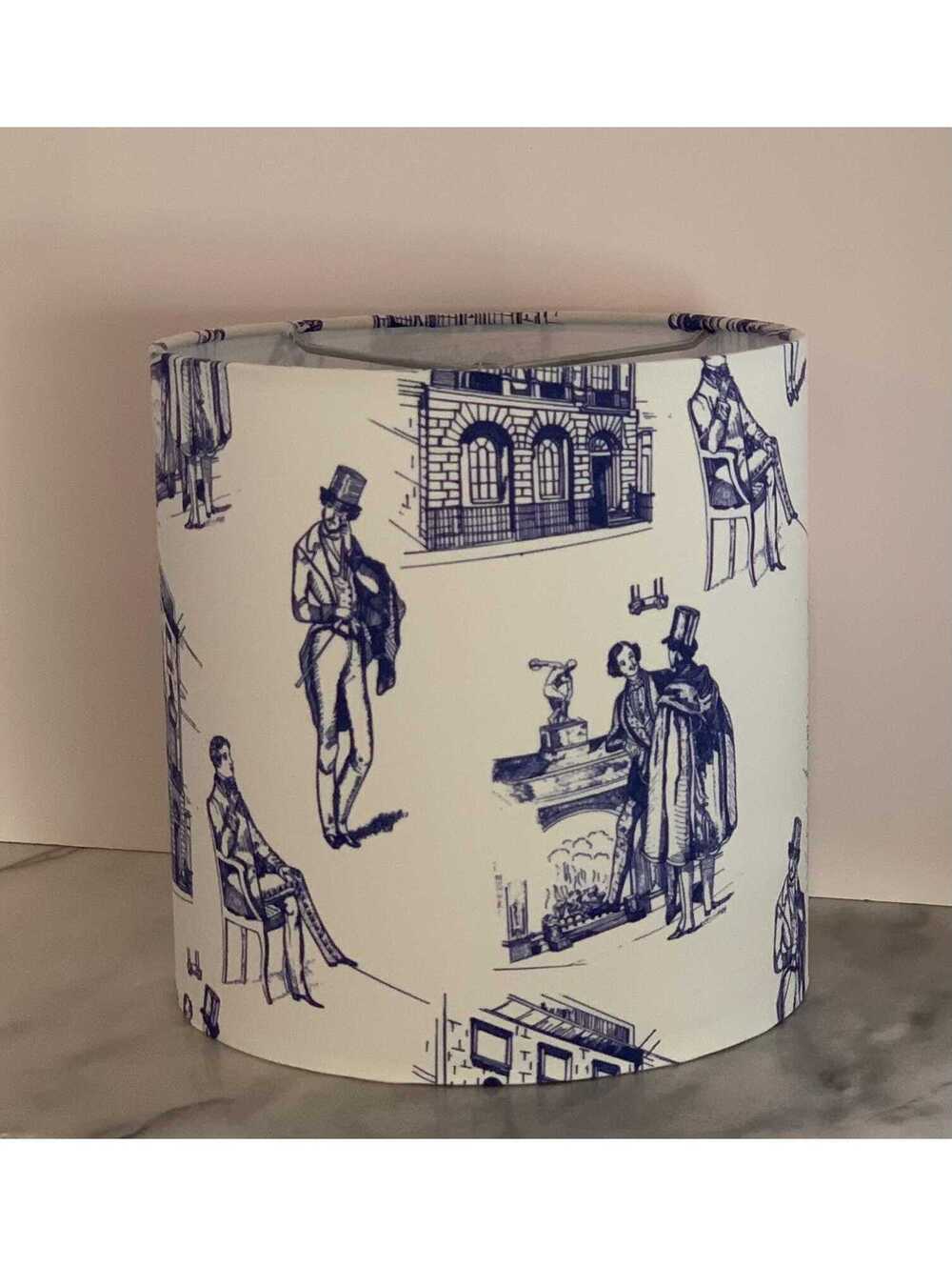 Handmade Drum Lampshade. Contemporary fabric design by Carrot+Platypus